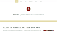 Desktop Screenshot of americanaejournal.hu