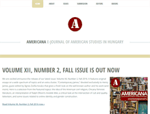 Tablet Screenshot of americanaejournal.hu